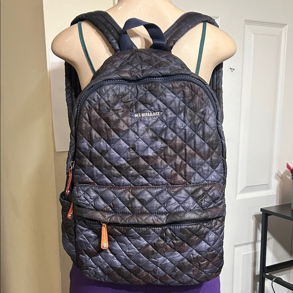 MZ Wallace Other - MZ Wallace Blue Camouflage Quilted Used Backpack!